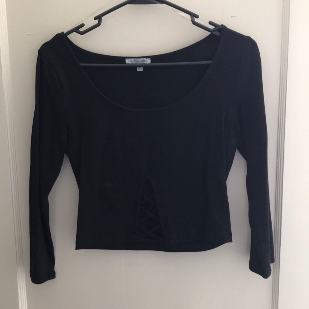 Black Charlotte Russe Crop Top